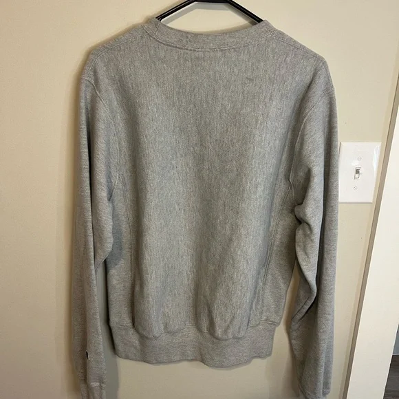 Champion Unisex Reverse Weave Gray Crewneck Sweater - Picture 6 of 7